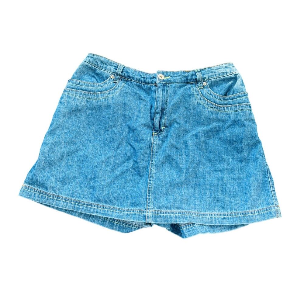 Y2k 90s Denim Skort Skirt Shorts Mini Retro